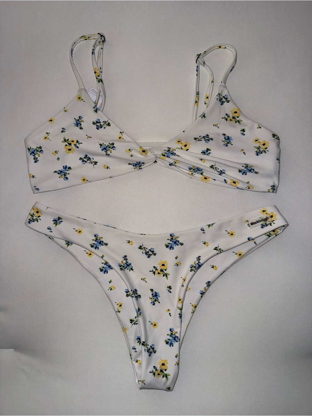 Blackbough White Floral Twist Bikini Set